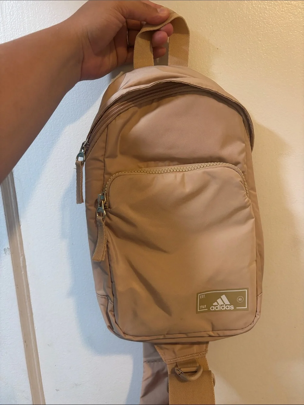 adidas Beige/Tan Sling Backpack